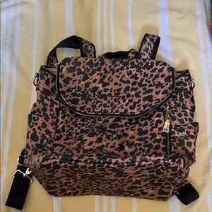 Chic Leopard Print Backpack